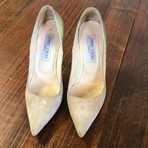 Ombré gold suede Jimmy Choo heels